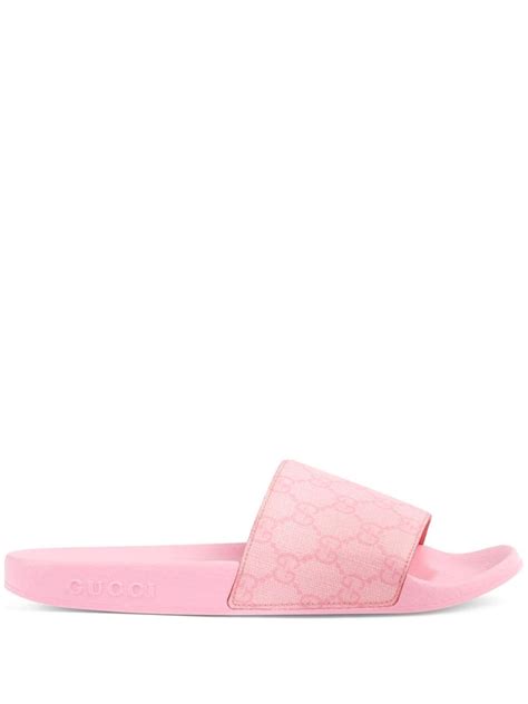 pink gucci slides farfetch